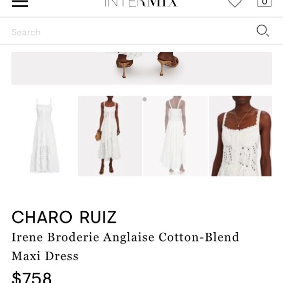 NWT Charo Ruiz Broderie Anglaise Maxi Dress - Size XS - Picture 4 of 8